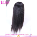 Top fashion hot sale cabelo brasileiro yaki cheia do laço peruca top de seda para as mulheres negras